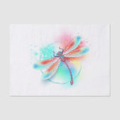 Rode libellen op waterverf achtergrond tissuepapier (Voorkant)