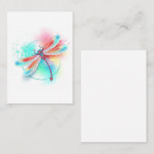 Rode libellen op waterverf achtergrond visitekaartje (Voorkant / Achterkant)