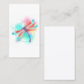 Rode libellen op waterverf achtergrond visitekaartje (Voorkant / Achterkant)