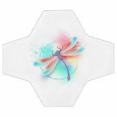 Rode libellen op waterverf achtergrond voetbal (Enkel)