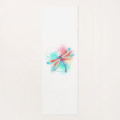 Rode libellen op waterverf achtergrond yogamat (Achterkant)