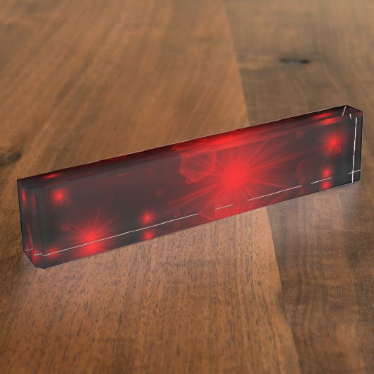rode licht sterren naambordje (Zijkant)