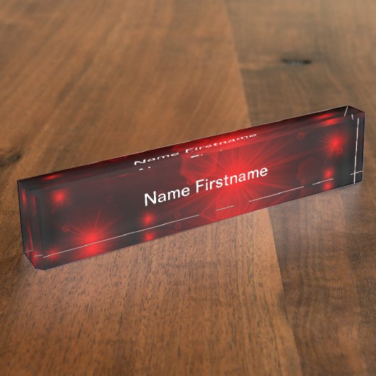 rode licht sterren naamplaat naambordje (Zijkant)