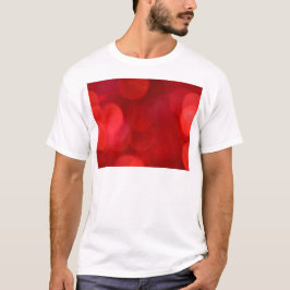 Rode lichtcirkels buiten focus t-shirt