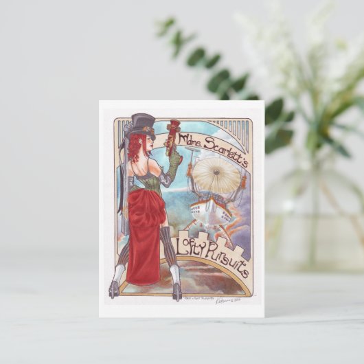 Rode lichte briefkaart (Staand voorkant)