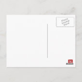 Rode lichte briefkaart (Achterkant)