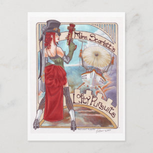 Rode lichte briefkaart