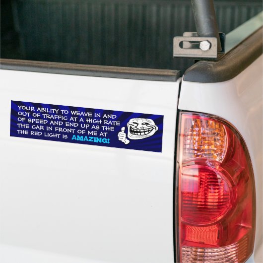 Rode Lichte Bumpersticker (blauw) (Op Truck)
