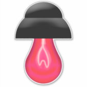 Rode lichte lamp sticker (Voorkant)