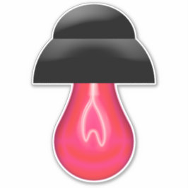 Rode lichte lamp sticker