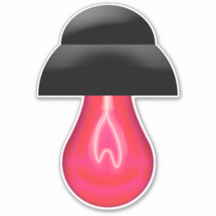 Rode lichte lamp sticker