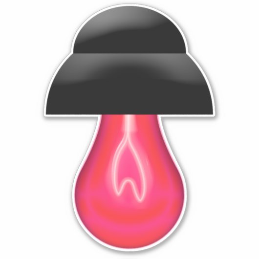 Rode lichte lamp sticker (Voorkant)