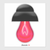 Rode lichte lamp sticker (Vel)