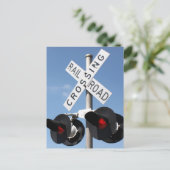 Rode lichten - Treinkruising Briefkaart (Staand voorkant)