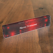 rode lichtsterren naam bord naambordje (Zijkant)