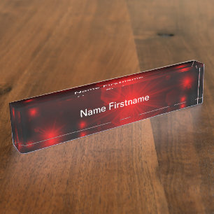 rode lichtsterren naam bord naambordje