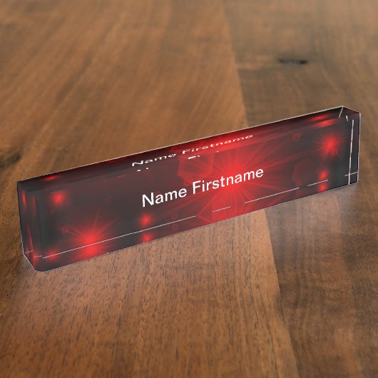 rode lichtsterren naam bord naambordje (Zijkant)