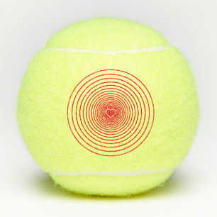 Rode Liefde Cirkels Hart Tennisballen - Kies Kleur