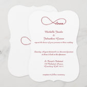 Rode liefde Eeuwige bruiloft Uitnodigingen (Voorkant / Achterkant)