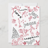 Rode liefde en lichte kerst en vakantie Kaart (Achterkant)