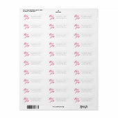 Rode Liefde en Vreugde Retouradres Labels (Full Sheet)