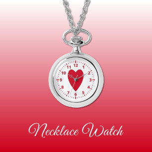 Rode liefde hart Ketting Watch
