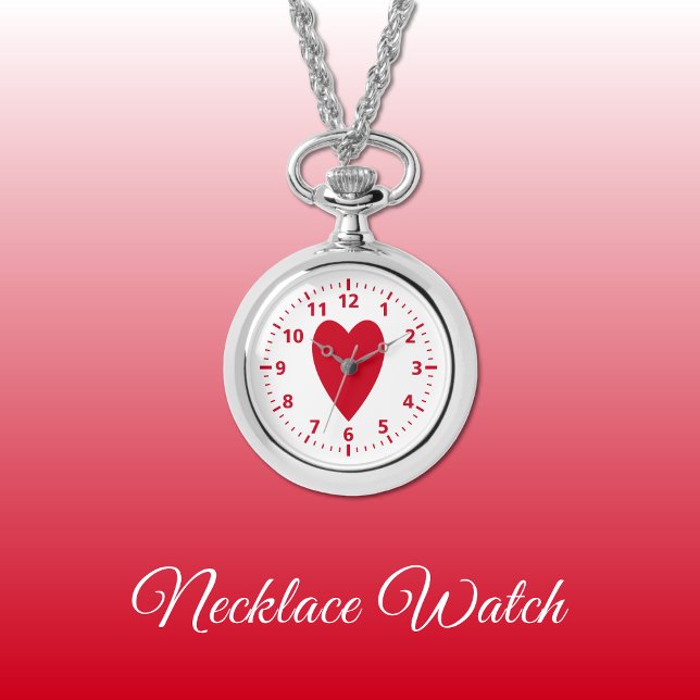 Rode liefde hart Ketting Watch (Creator heeft geüpload)