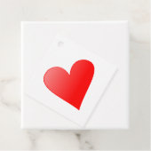 Rode liefde hart klaar om je te personaliseren bedankjes labels (In situ)