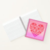 Rode liefde hart notitieboek (Binnen)