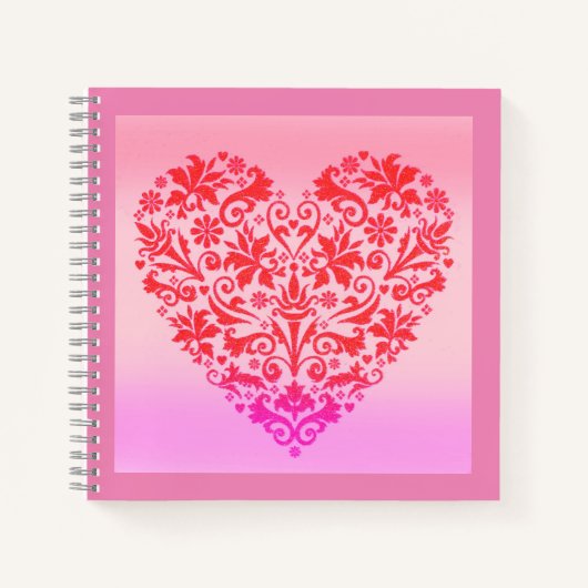 Rode liefde hart notitieboek (Voorkant)