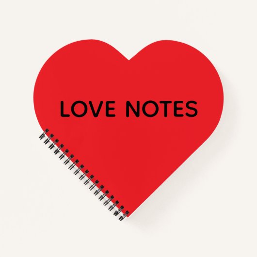 Rode liefde hart notitieboek. notitieboek (Voorkant)