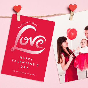 Rode Liefde Hart Valentijnsdag Kaart