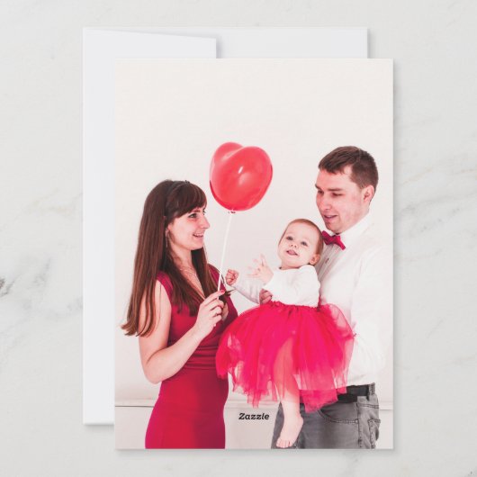 Rode Liefde Hart Valentijnsdag Kaart (Achterkant)