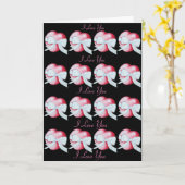 rode liefde hart wit en boeg romantisch kaart (Gele Bloem)