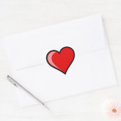Rode liefde hartvormige stickers (Envelop)