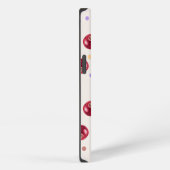 rode liefde kers polka stip vintage gepersonalisee iPhone hoesje (Rechterkant)