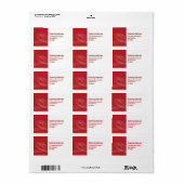 Rode Liefde Lus Hart Trouwfeest Adreslabels Etiket (Full Sheet)
