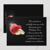 Rode Liefde Roos Plechtige Collectie Kaart (Voorkant / Achterkant)