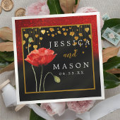 Rode Liefde Rozen Bruiloft Cocktail Servetten