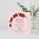 Rode Liefde Rozen Romantisch Vrijgezellenfeest Kaart (Staand voorkant)