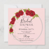 Rode Liefde Rozen Romantisch Vrijgezellenfeest Kaart (Voorkant)