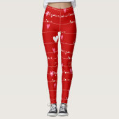 rode liefde voor je leggings (Voorkant)