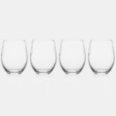 Rode Liefde Witte Hart Wijnglas Zonder Voet (Links)