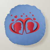 Rode liefdes kussen romantisch huis decor accent (Voorkant)