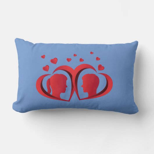 Rode liefdes kussen romantisch woondecor accent (Voorkant)