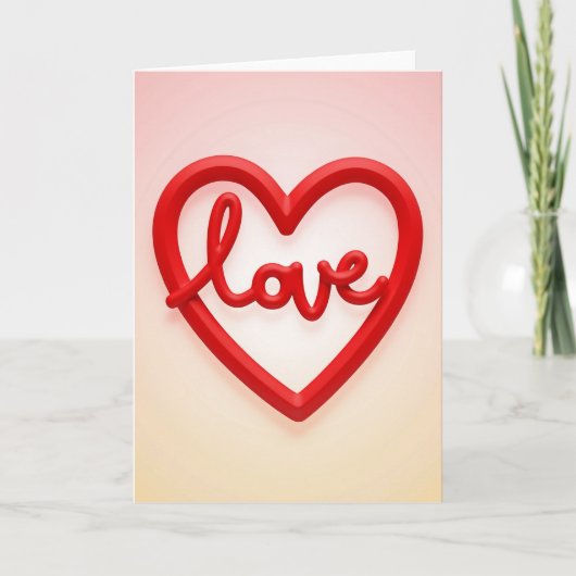 Rode Liefdeshart Berichtkaart Kaart (Voorkant)