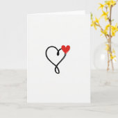 Rode Liefdeshart Kunstkaart Kaart (Gele Bloem)
