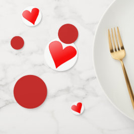 Rode liefdesharten confetti