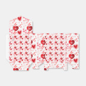 Rode liefdesharten en Lover Gifts Bedankdoosjes (Uitgevouwen)