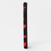 Rode liefdesharten op zwart Case-Mate iPhone case (Achterkant/links)